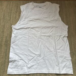 Fruit of the Loom Unisex White Sleeveless Shirt